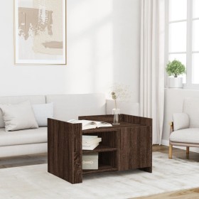 Mesa de centro de madera de ingeniería marrón roble 80x50x50 cm de , Mesas de centro - Ref: Foro24-848359, Precio: 66,83 €, D...
