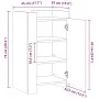 Aparador de madera de ingeniería roble ahumado 45x35x75 cm de , Aparadores - Ref: Foro24-848399, Precio: 62,71 €, Descuento: %