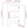 Aparador de madera de ingeniería roble ahumado 45x35x75 cm de , Aparadores - Ref: Foro24-848399, Precio: 63,89 €, Descuento: %