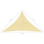 Toldo de vela beige HDPE 160 g/m² 2,5x2,5x3,5 m de vidaXL, Sombrillas - Ref: Foro24-311141, Precio: 15,81 €, Descuento: %