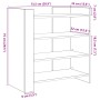 Aparador de madera de ingeniería roble ahumado 73,5x35x75 cm de , Aparadores - Ref: Foro24-848392, Precio: 55,03 €, Descuento: %