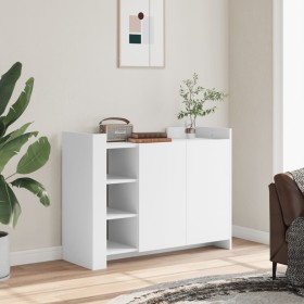 Aparador de madera de ingeniería blanco 100x35x75 cm de , Aparadores - Ref: Foro24-848409, Precio: 130,44 €, Descuento: %