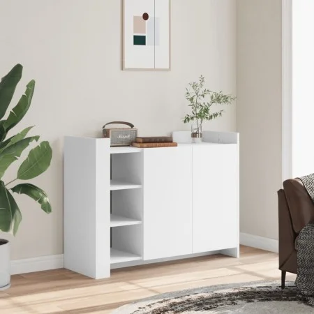 Aparador de madera de ingeniería blanco 100x35x75 cm de , Aparadores - Ref: Foro24-848409, Precio: 127,68 €, Descuento: %