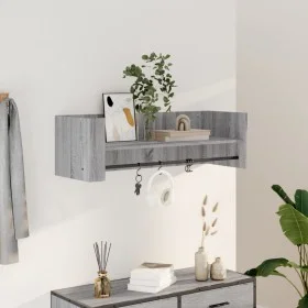 Estante de pared madera ingeniería gris Sonoma 100x35x30,5 cm de , Estantes y estanterías - Ref: Foro24-848463, Precio: 37,01...