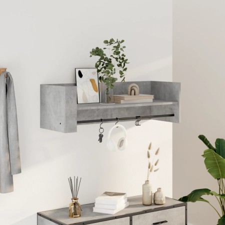 Estante de pared madera ingeniería gris hormigón 100x35x30,5 cm de , Estantes y estanterías - Ref: Foro24-848461, Precio: 36,...