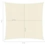 Toldo de vela crema HDPE 160 g/m² 3x3 m de vidaXL, Sombrillas - Ref: Foro24-311164, Precio: 27,94 €, Descuento: %