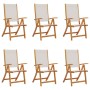 Sillas de jardín plegables 6 uds madera maciza acacia textileno de , Sillas de jardín - Ref: Foro24-3279239, Precio: 449,54 €...