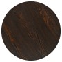 Mesa de bar bistró MDF y acero redonda fresno oscuro 60x75 cm en Mesas de comedor | Comprar online en Foru.es