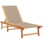 Tumbonas 2 unidades madera maciza de acacia y textileno taupe de , Tumbonas - Ref: Foro24-3279251, Precio: 338,61 €, Descuent...