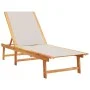 Tumbonas 2 uds con mesa madera maciza acacia y textileno gris de , Tumbonas - Ref: Foro24-3279253, Precio: 352,34 €, Descuent...