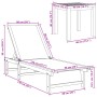 Tumbonas 2 uds con mesa madera maciza acacia y textileno gris de , Tumbonas - Ref: Foro24-3279253, Precio: 345,89 €, Descuent...