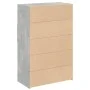 Aparador de madera de ingeniería gris 80x42,5x124 cm de , Aparadores - Ref: Foro24-3281388, Precio: 122,60 €, Descuento: %