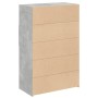 Aparador de madera de ingeniería gris 80x42,5x124 cm de , Aparadores - Ref: Foro24-3281388, Precio: 124,05 €, Descuento: %