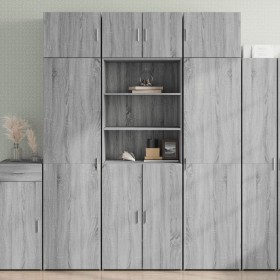 Aparador alto madera de ingeniería gris Sonoma 70x42,5x185 cm de , Aparadores - Ref: Foro24-3281376, Precio: 172,61 €, Descue...