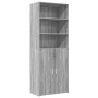 Aparador alto madera de ingeniería gris Sonoma 70x42,5x185 cm de , Aparadores - Ref: Foro24-3281376, Precio: 172,61 €, Descue...
