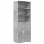 Aparador alto madera de ingeniería gris hormigón 70x42,5x185 cm de , Aparadores - Ref: Foro24-3281374, Precio: 165,10 €, Desc...