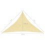 Toldo de vela beige HDPE 160 g/m² 3x3x4,2 m de vidaXL, Sombrillas - Ref: Foro24-311144, Precio: 18,84 €, Descuento: %