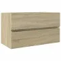 Set de mueble de baño 2 piezas cerámica y madera de ingeniería de , Tocadores de baño - Ref: Foro24-3307659, Precio: 200,17 €...