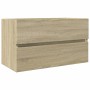 Set de mueble de baño 2 piezas cerámica y madera de ingeniería de , Tocadores de baño - Ref: Foro24-3307659, Precio: 204,37 €...