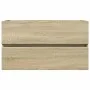 Set de mueble de baño 2 piezas cerámica y madera de ingeniería de , Tocadores de baño - Ref: Foro24-3307659, Precio: 200,17 €...