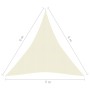 Toldo de vela HDPE crema 160 g/m² 5x6x6 m de vidaXL, Sombrillas - Ref: Foro24-311208, Precio: 41,35 €, Descuento: %