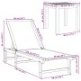 Tumbona con mesa madera maciza de acacia y textileno taupe by , Loungers - Ref: Foro24-4008419, Price: 191,28 €, Discount: %