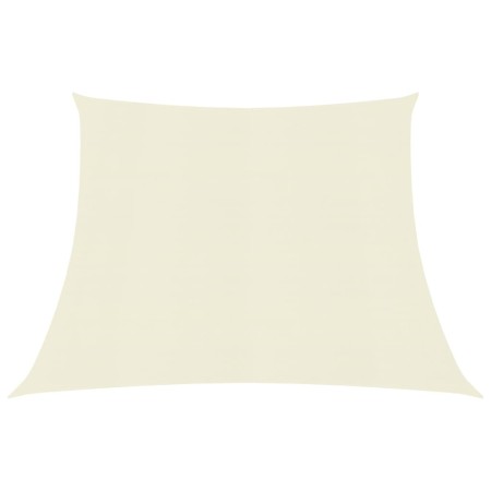 Toldo de vela HDPE color crema 160 g/m² 4/5x3 m de vidaXL, Sombrillas - Ref: Foro24-311215, Precio: 36,40 €, Descuento: %