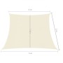 Toldo de vela HDPE color crema 160 g/m² 4/5x3 m de vidaXL, Sombrillas - Ref: Foro24-311215, Precio: 36,40 €, Descuento: %