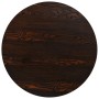 Mesa de bar bistró MDF y acero redonda fresno oscuro 80x75 cm en Mesas de comedor | Comprar online en Foru.es