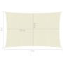 Toldo de vela crema HDPE 160 g/m² 2x3 m de vidaXL, Sombrillas - Ref: Foro24-311172, Precio: 23,68 €, Descuento: %