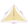 Toldo de vela HDPE beige 160 g/m² 4x4x4 m de vidaXL, Sombrillas - Ref: Foro24-311148, Precio: 22,81 €, Descuento: %