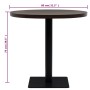 Mesa de bar bistró MDF y acero redonda fresno oscuro 80x75 cm en Mesas de comedor | Comprar online en Foru.es