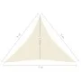 Toldo de vela crema HDPE 160 g/m² 3x3x3 m de vidaXL, Sombrillas - Ref: Foro24-311197, Precio: 19,95 €, Descuento: %