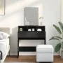 Tocador con espejo negro 80x41x144,5 cm by , Bedroom Dressers - Ref: Foro24-848172, Price: 95,29 €, Discount: %