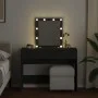 Tocador con luces LED negro 100x40x130 cm de , Tocadores para dormitorios - Ref: Foro24-848193, Precio: 129,65 €, Descuento: %