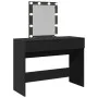 Tocador con luces LED negro 100x40x130 cm de , Tocadores para dormitorios - Ref: Foro24-848193, Precio: 129,65 €, Descuento: %