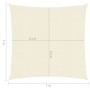Toldo de vela crema HDPE 160 g/m² 7x7 m de vidaXL, Sombrillas - Ref: Foro24-311170, Precio: 102,21 €, Descuento: %