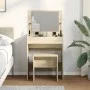 Tocador con taburete roble Sonoma 60x40x113,5 cm de , Tocadores para dormitorios - Ref: Foro24-848215, Precio: 98,06 €, Descu...