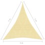 Toldo de vela HDPE beige 160 g/m² 5x7x7 m de vidaXL, Sombrillas - Ref: Foro24-311154, Precio: 41,87 €, Descuento: %