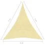 Toldo de vela HDPE beige 160 g/m² 5x7x7 m de vidaXL, Sombrillas - Ref: Foro24-311154, Precio: 41,24 €, Descuento: %