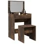 Tocador con taburete roble ahumado 60x40x113,5 cm by , Bedroom Dressers - Ref: Foro24-848217, Price: 92,54 €, Discount: %