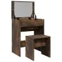 Tocador con taburete roble ahumado 60x40x113,5 cm by , Bedroom Dressers - Ref: Foro24-848217, Price: 92,54 €, Discount: %