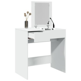 Tocador con espejo blanco 73x46,5x120 cm de , Tocadores para dormitorios - Ref: Foro24-848220, Precio: 92,24 €, Descuento: %