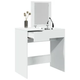 Tocador con espejo blanco 73x46,5x120 cm de , Tocadores para dormitorios - Ref: Foro24-848220, Precio: 90,69 €, Descuento: %