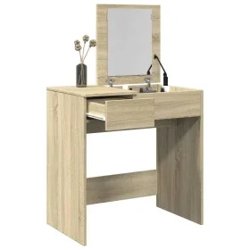 Tocador con espejo roble Sonoma 73x46,5x120 cm de , Tocadores para dormitorios - Ref: Foro24-848222, Precio: 89,62 €, Descuen...