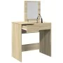 Tocador con espejo roble Sonoma 73x46,5x120 cm by , Bedroom Dressers - Ref: Foro24-848222, Price: 89,62 €, Discount: %