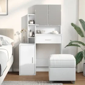 Tocador con mueble blanco 80x35x132 cm de , Tocadores para dormitorios - Ref: Foro24-848234, Precio: 112,58 €, Descuento: %