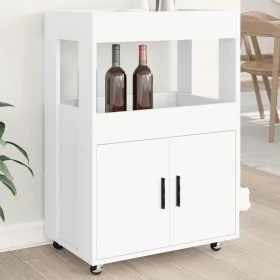 Carrito de bar madera de ingeniería blanco 60x39,5x89 cm by , Sideboards - Ref: Foro24-848269, Price: 106,63 €, Discount: %