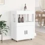Carrito de bar madera de ingeniería blanco 60x39,5x89 cm by , Sideboards - Ref: Foro24-848269, Price: 106,63 €, Discount: %
