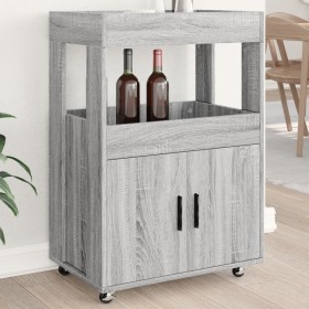 Carrito de bar madera de ingeniería gris Sonoma 60x39,5x89 cm de , Aparadores - Ref: Foro24-848274, Precio: 100,67 €, Descuen...
